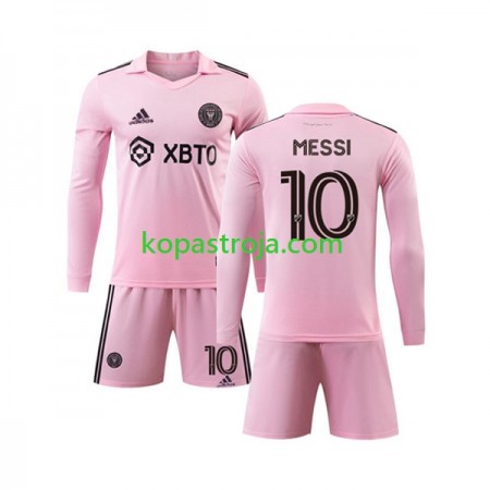 Billiga Fotbollströjor Inter Miami Lionel Messi 10 Barn Hemma tröja 2023/24 Långärmad